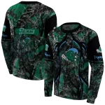 personalized tulane green wave hunting theme green black hoodie best selling