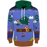 personalized tulane green wave mario blue black hoodie best selling