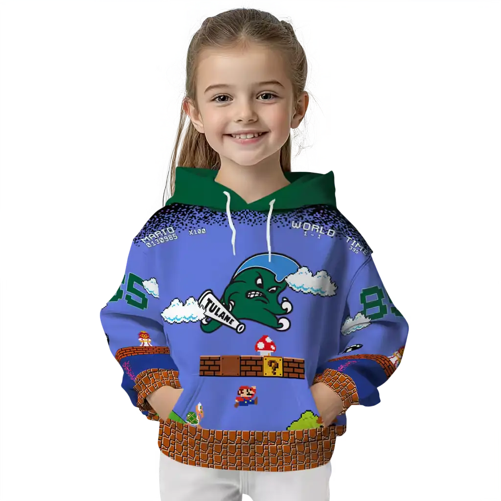 personalized tulane green wave mario blue black hoodie top rated personalized tulane green wave mario blue black hoodie top rated