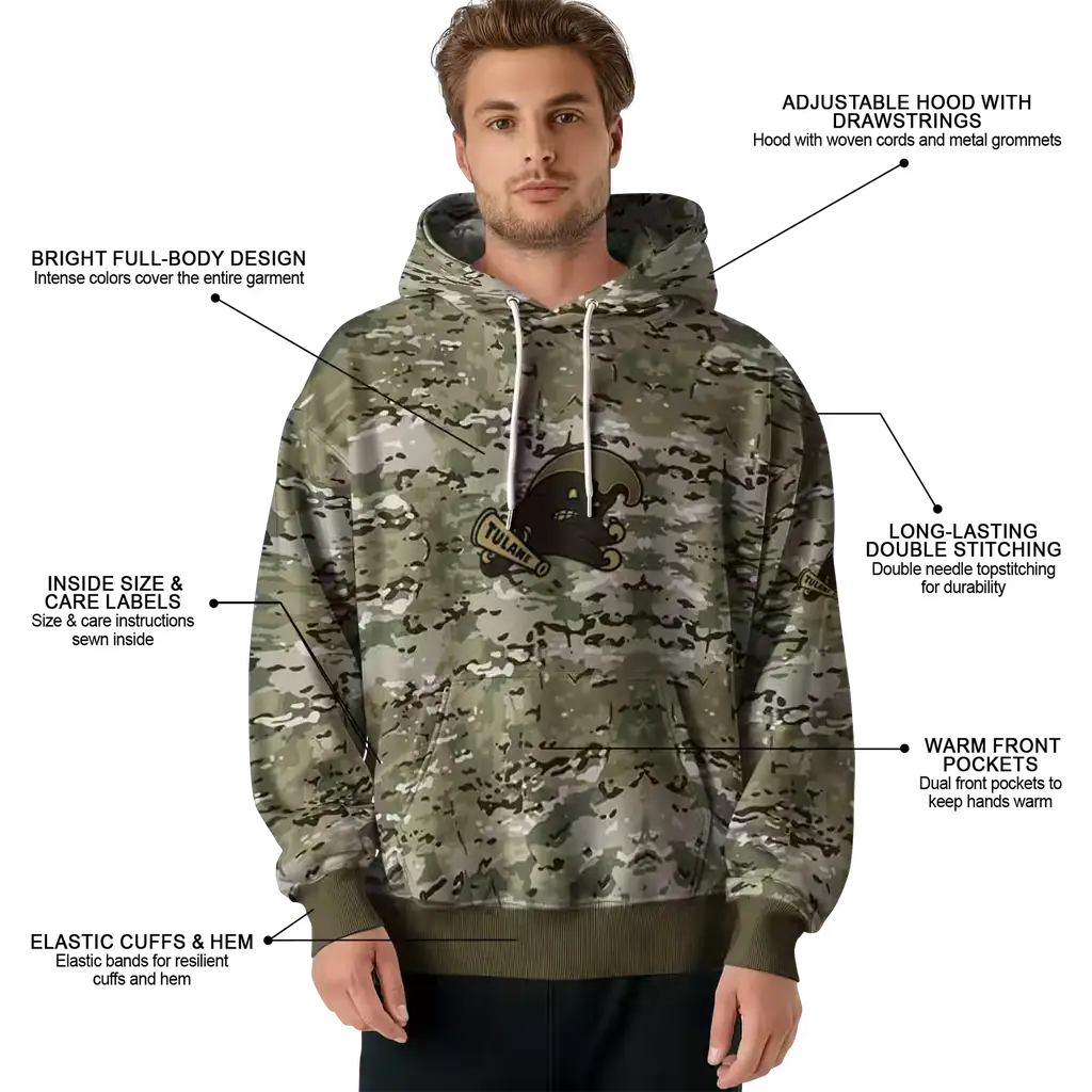 personalized tulane green wave military style hoodie latest model personalized tulane green wave military style hoodie latest model