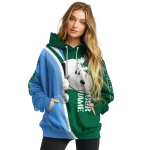 personalized tulane green wave peeking snoopy green hoodie best selling