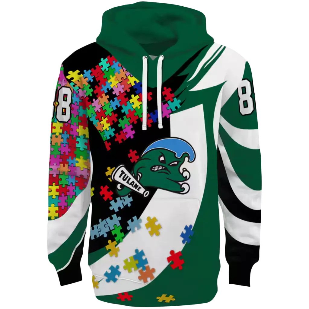 personalized tulane green wave puzzle pieces green hoodie best selling personalized tulane green wave puzzle pieces green hoodie best selling