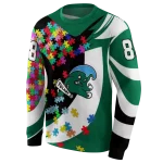 personalized tulane green wave puzzle pieces green hoodie best selling