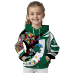 personalized tulane green wave puzzle pieces green hoodie best selling