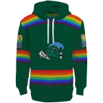 personalized tulane green wave rainbow stripes green hoodie best selling