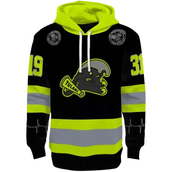 personalized tulane green wave safety motif black neon green hoodie best selling