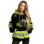 personalized tulane green wave safety motif black neon green hoodie best selling