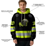 personalized tulane green wave safety motif black neon green hoodie best selling