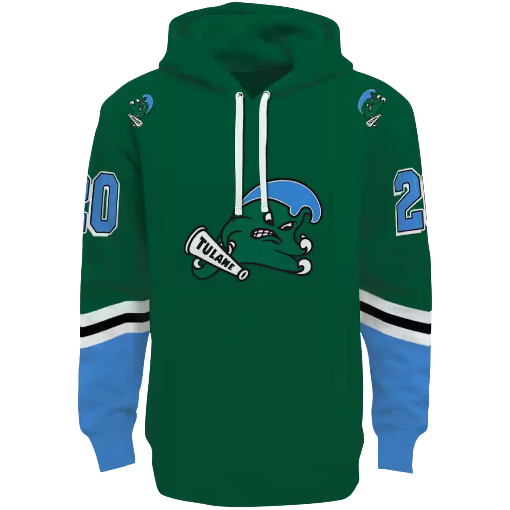 personalized tulane green wave striped sleeves green hoodie best selling personalized tulane green wave striped sleeves green hoodie best selling