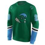 personalized tulane green wave striped sleeves green hoodie best selling