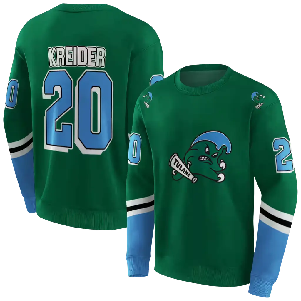 personalized tulane green wave striped sleeves green hoodie premium grade personalized tulane green wave striped sleeves green hoodie premium grade