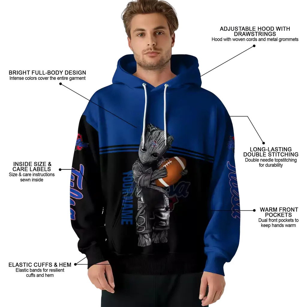 personalized tulsa golden hurricane baby groot blue black hoodie latest model personalized tulsa golden hurricane baby groot blue black hoodie latest model