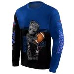 personalized tulsa golden hurricane baby groot blue black hoodie best selling