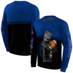 personalized tulsa golden hurricane baby groot blue black hoodie best selling