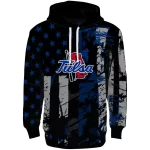 personalized tulsa golden hurricane distressed flag blue black hoodie best selling