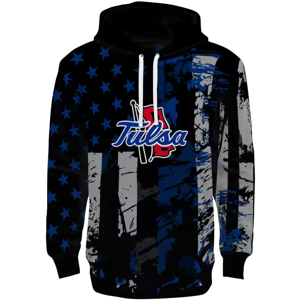 personalized tulsa golden hurricane distressed flag blue black hoodie best selling personalized tulsa golden hurricane distressed flag blue black hoodie best selling