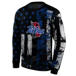 personalized tulsa golden hurricane distressed flag blue black hoodie best selling
