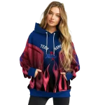 personalized tulsa golden hurricane flame design blue hoodie best selling
