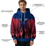personalized tulsa golden hurricane flame design blue hoodie best selling