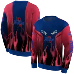 personalized tulsa golden hurricane flame design blue hoodie best selling