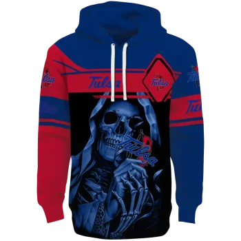 personalized tulsa golden hurricane grim reaper blue black hoodie best selling