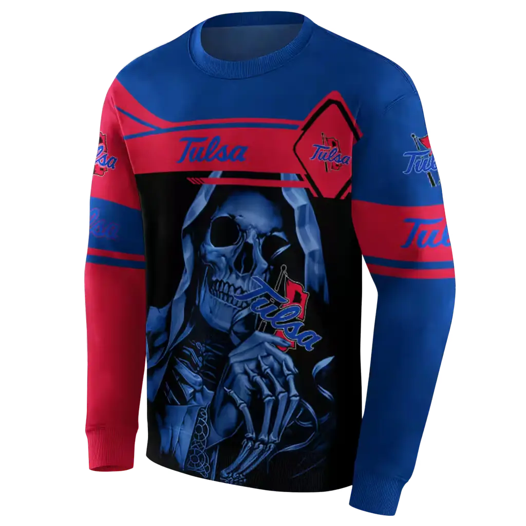 personalized tulsa golden hurricane grim reaper blue black hoodie new arrival personalized tulsa golden hurricane grim reaper blue black hoodie new arrival