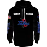personalized tulsa golden hurricane punisher skull black hoodie best selling