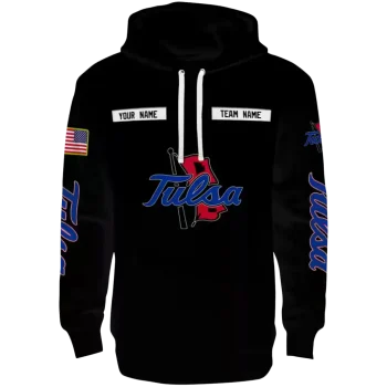 personalized tulsa golden hurricane punisher skull black hoodie best selling