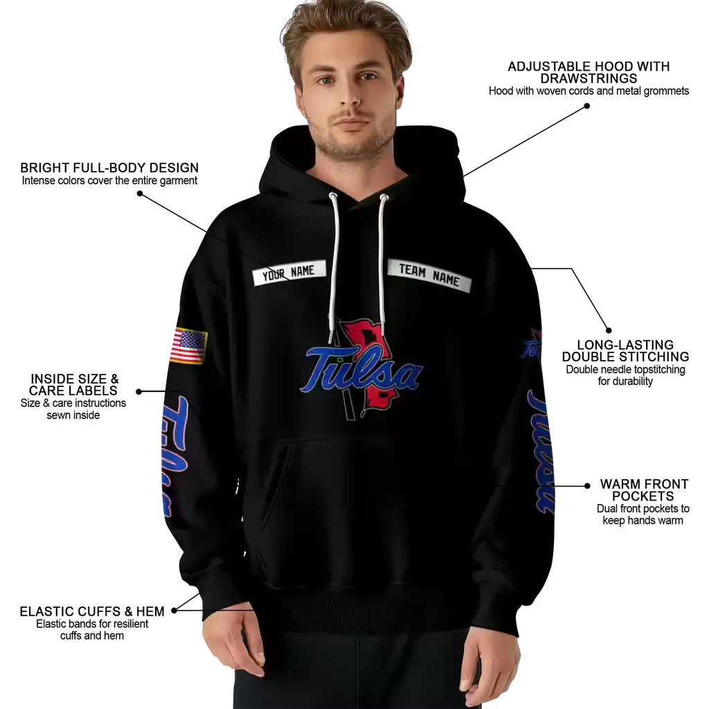personalized tulsa golden hurricane punisher skull black hoodie latest model personalized tulsa golden hurricane punisher skull black hoodie latest model