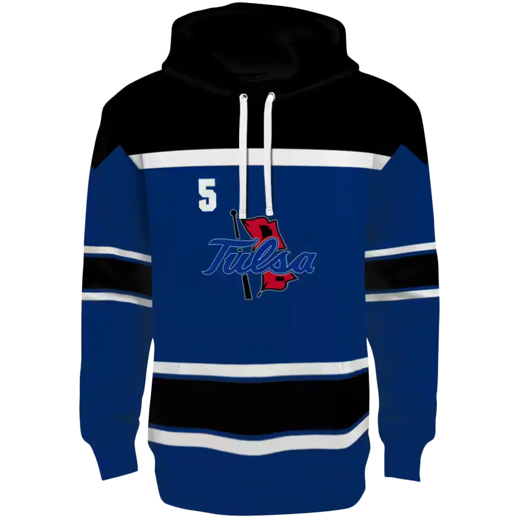 personalized tulsa golden hurricane striped pattern blue hoodie best selling personalized tulsa golden hurricane striped pattern blue hoodie best selling