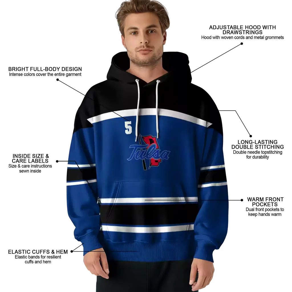 personalized tulsa golden hurricane striped pattern blue hoodie latest model personalized tulsa golden hurricane striped pattern blue hoodie latest model