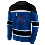 personalized tulsa golden hurricane striped pattern blue hoodie best selling