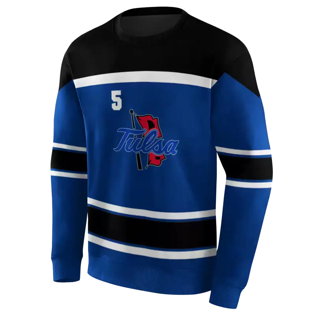 personalized tulsa golden hurricane striped pattern blue hoodie new arrival personalized tulsa golden hurricane striped pattern blue hoodie new arrival