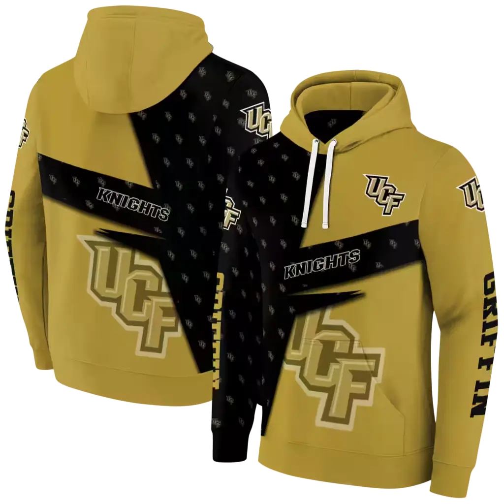 personalized ucf knights abstract shape gold hoodie fashion forward personalized ucf knights abstract shape gold hoodie fashion forward