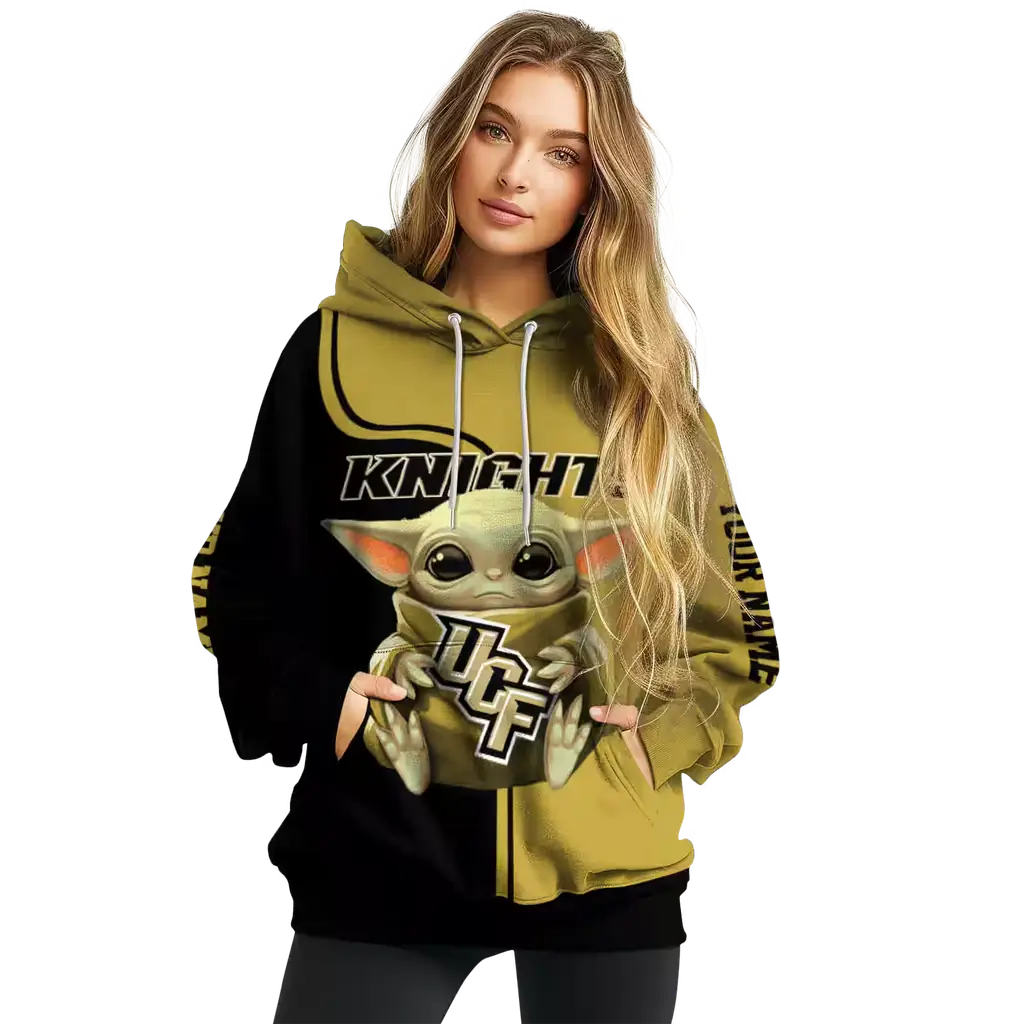 personalized ucf knights baby yoda gold black hoodie high quality personalized ucf knights baby yoda gold black hoodie high quality