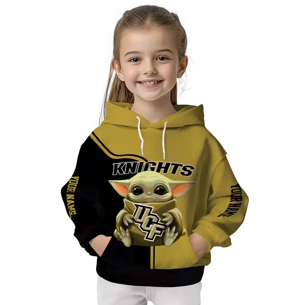 personalized ucf knights baby yoda gold black hoodie top rated personalized ucf knights baby yoda gold black hoodie top rated