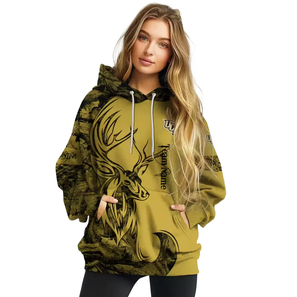 personalized ucf knights deer silhouette gold hoodie high quality personalized ucf knights deer silhouette gold hoodie high quality