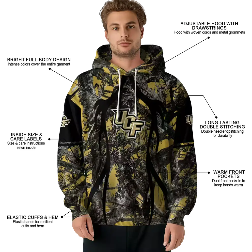 personalized ucf knights hunting theme gold black hoodie latest model personalized ucf knights hunting theme gold black hoodie latest model