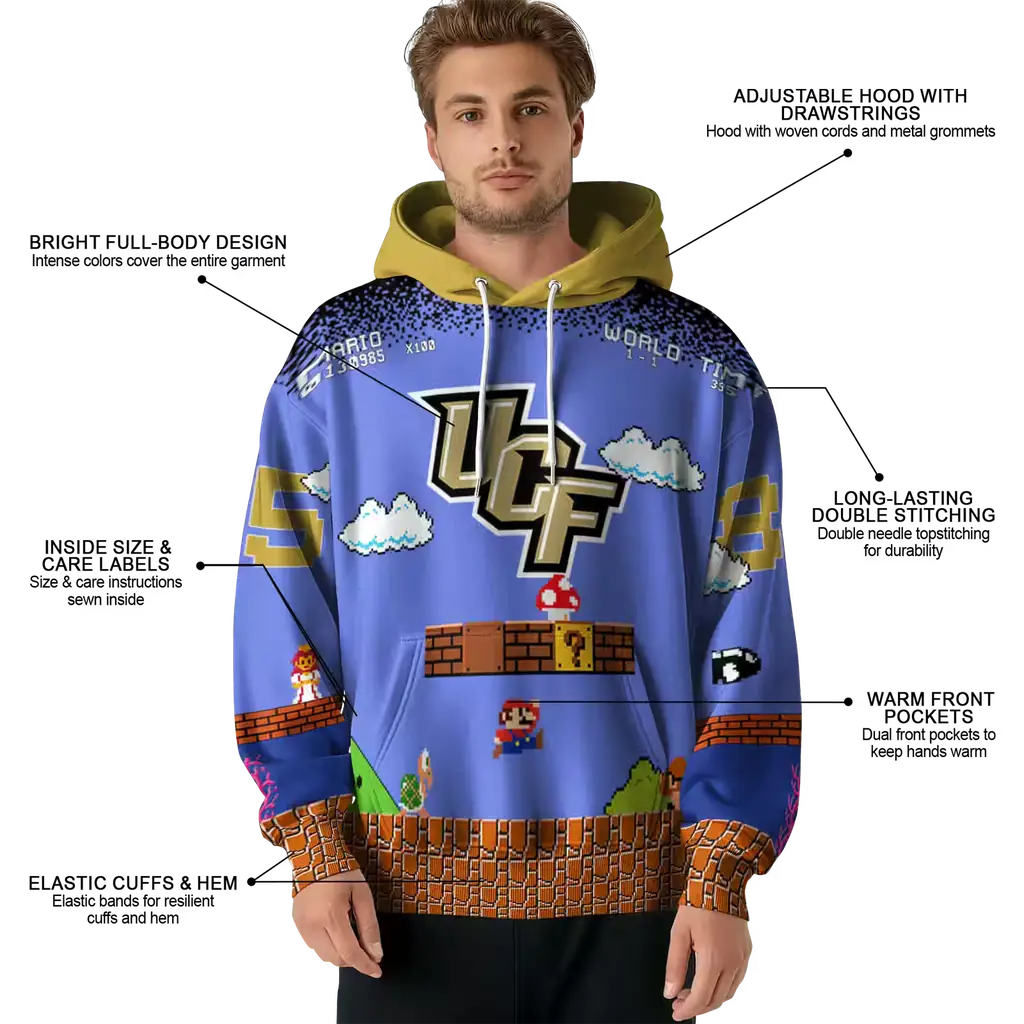 personalized ucf knights mario blue black hoodie latest model personalized ucf knights mario blue black hoodie latest model