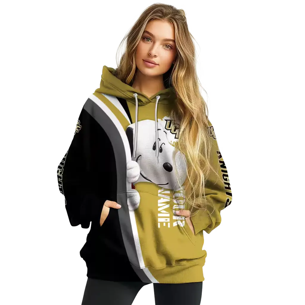 personalized ucf knights peeking snoopy gold hoodie high quality personalized ucf knights peeking snoopy gold hoodie high quality