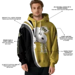 personalized ucf knights peeking snoopy gold hoodie best selling