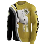 personalized ucf knights peeking snoopy gold hoodie best selling