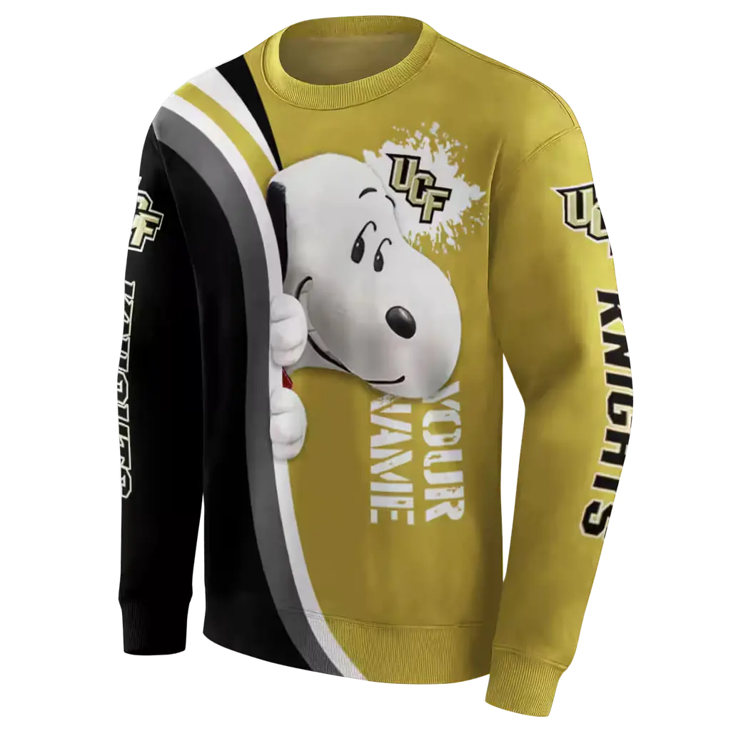 personalized ucf knights peeking snoopy gold hoodie new arrival personalized ucf knights peeking snoopy gold hoodie new arrival
