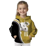 personalized ucf knights peeking snoopy gold hoodie best selling