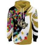 personalized ucf knights puzzle pieces gold hoodie best selling