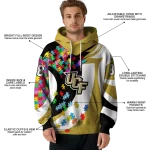 personalized ucf knights puzzle pieces gold hoodie best selling