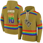 personalized ucf knights rainbow stripes gold hoodie best selling