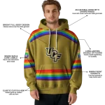 personalized ucf knights rainbow stripes gold hoodie best selling