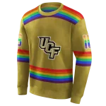 personalized ucf knights rainbow stripes gold hoodie best selling