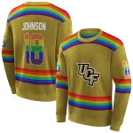 personalized ucf knights rainbow stripes gold hoodie best selling